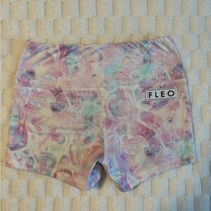 Fleo Women's Pastel Swirl Athletic Shorts